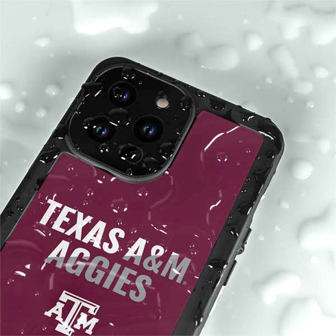 Texas A&M University Aggies iPhone 15 Pro Waterproof Case